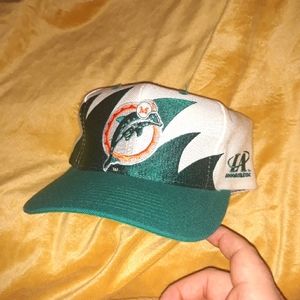 Vintage Miami Dolphins Logo Athletic Sharktooth snapback hat